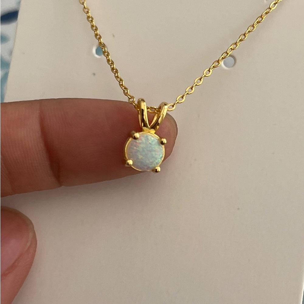 Solid Sterling Silver 925 White Opal Set - image 5